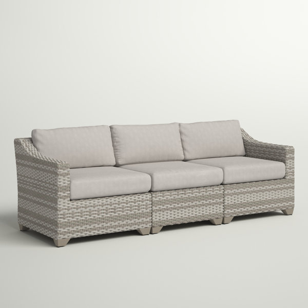 Beachcrest Home Gerrald 3 Piece Outdoor Sectional Sofa with Cushions